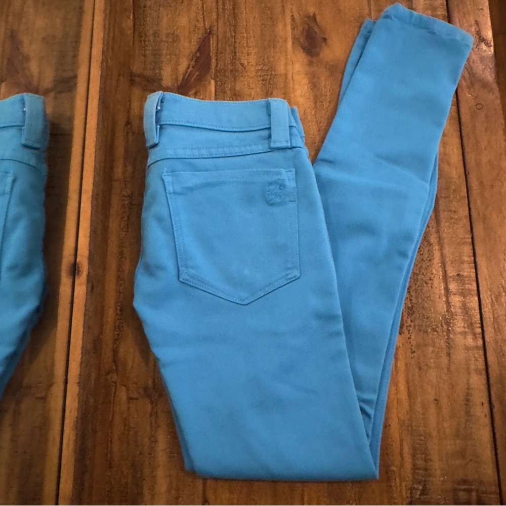 FRANKIE B. VINTAGE MY BFF SKINNY LOW RISE JEGGINGS JEANS BLUE EUC 24